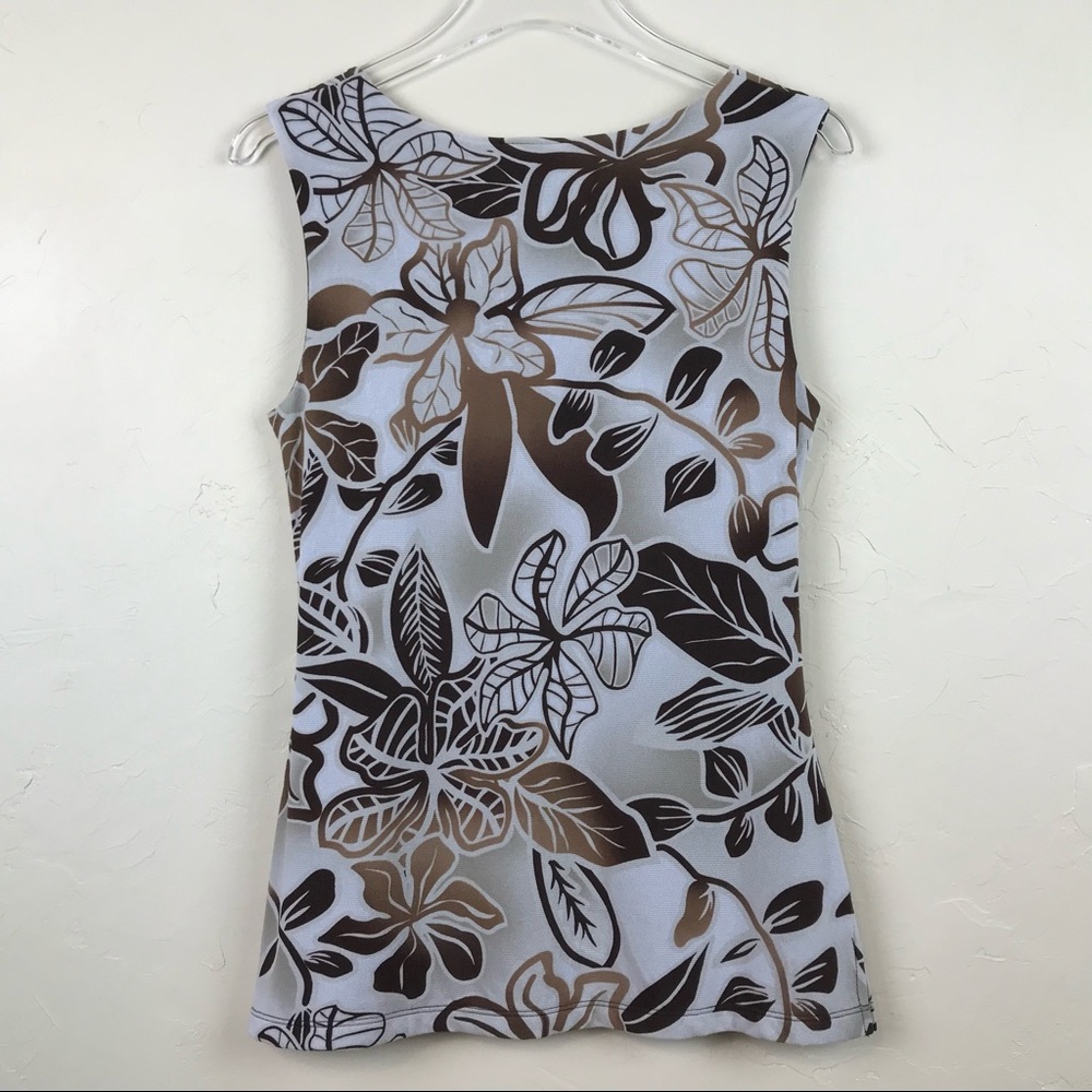 STYLE & CO. Tropical Hawaiian Aloha Buckle Top M - Picture 7 of 8